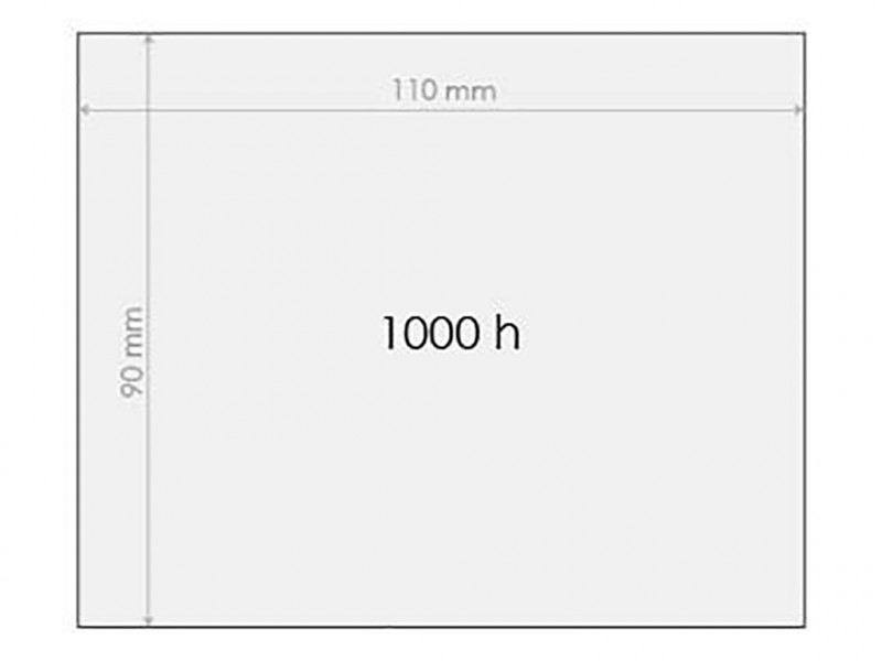 Védőplexi 1000 órás 90x110mm